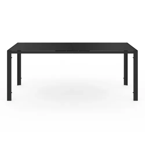 Salon De Jardin Madrid Table 190 Cm Et 8 Chaises Empilables Noires