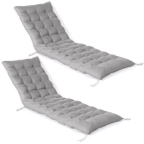 Lot De 2 Coussins Universels De Transat Adam 180 Cm Gris