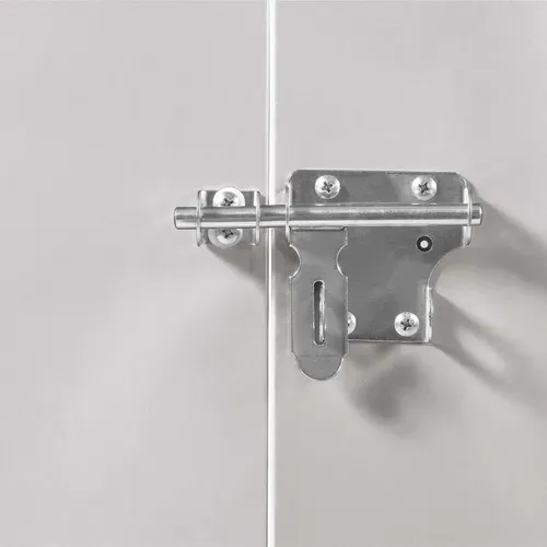 Abri De Jardin En Métal Gris Clair Verrouillable Multi-rangement Stockage Vélos, Outils, Poubelles