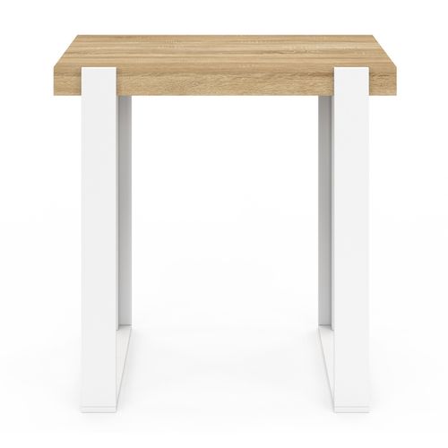 Table Haute De Bar Phoenix Bois Et Blanc 90 Cm