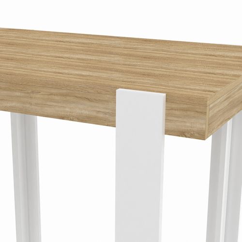 Table Haute De Bar Phoenix Bois Et Blanc 90 Cm