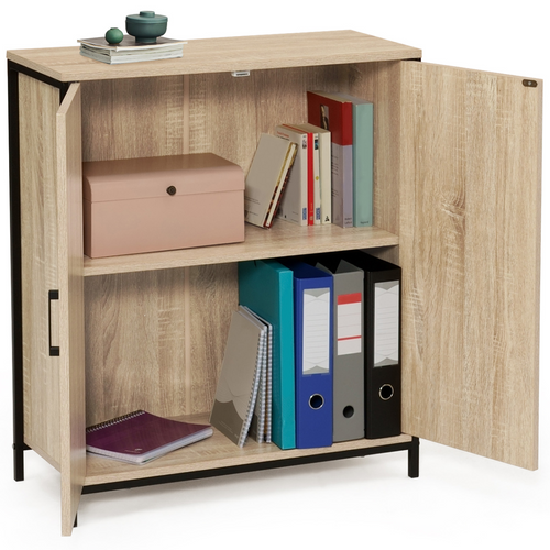 Armoire Basse Detroit 2 Portes Design Industriel