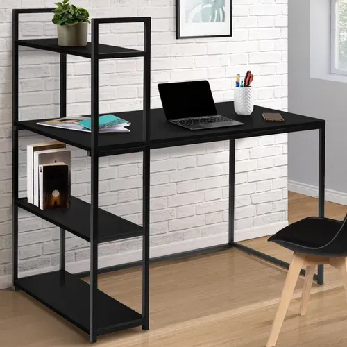 Bureau Bibliothèque Delson Noir Design Industriel
