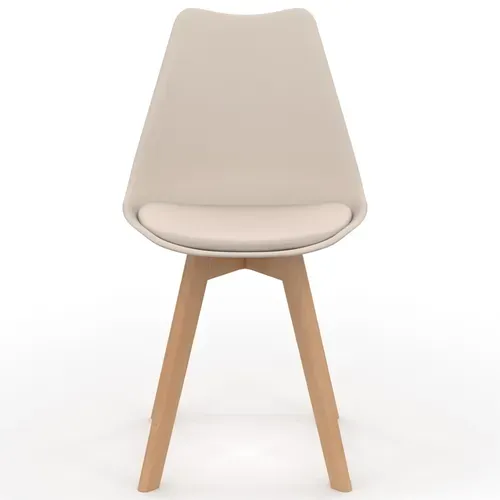Lot De 6 Chaises Scandinaves Sara Beige Pour Salle à Manger