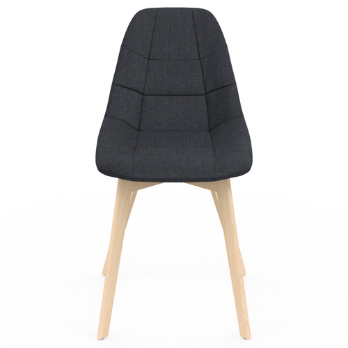 Lot De 6 Chaises Scandinaves Gaby Mix Color Beige, Gris Clair, Bleu x2, Gris Foncé x2 En Tissu