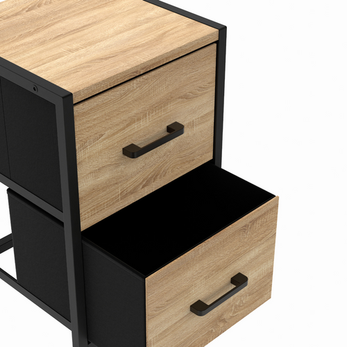 Lot De 2 Tables De Chevet Utah 2 Tiroirs