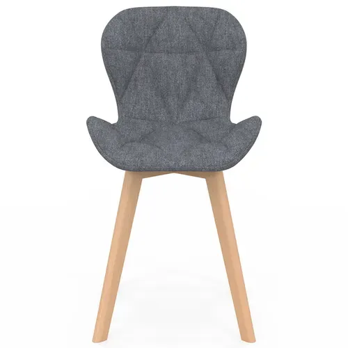 Lot De 6 Chaises Robine En Tissu Gris Foncé Pour Salle à Manger