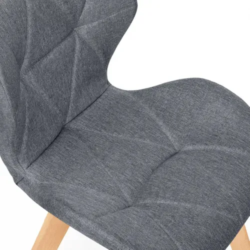 Lot De 6 Chaises Robine En Tissu Gris Foncé Pour Salle à Manger