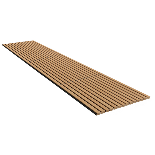 Set De 3 Panneaux Muraux Décoratifs 250 X 60 Cm - Effet Chêne Clair Et Noir