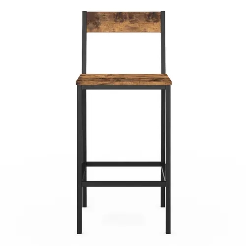 Lot De 4 Tabourets De Bar Dayton Avec Dossier Chaise De Cuisine Design Industriel