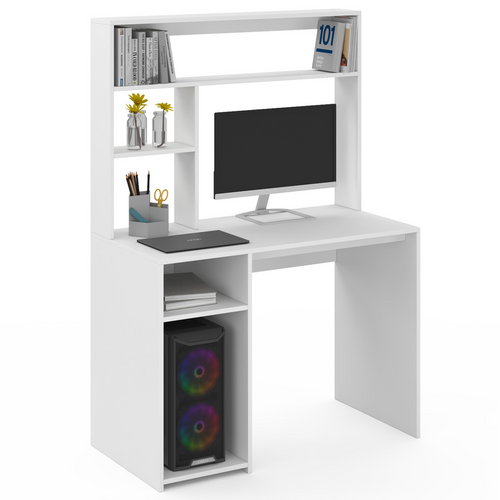 Bureau Avec étagères De Rangement Dan Blanc