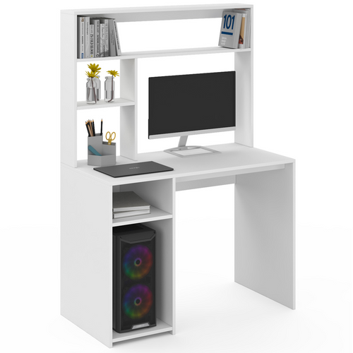 Bureau Avec étagères De Rangement Dan Blanc
