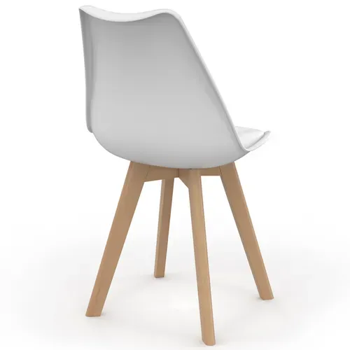 Lot De 8 Chaises Scandinaves Sara Blanches Pour Salle à Manger