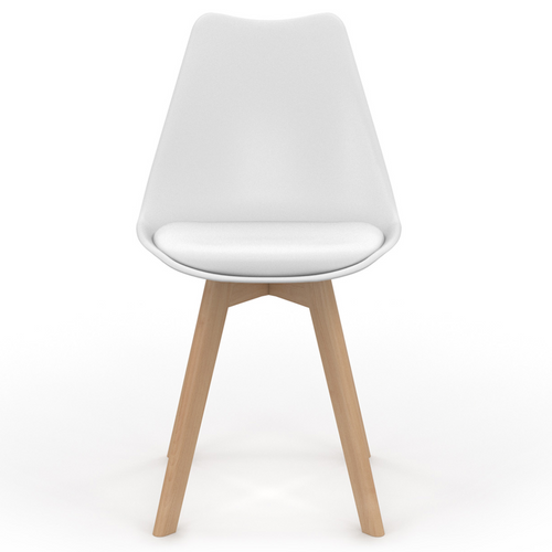 Lot De 8 Chaises Scandinaves Sara Blanches Pour Salle à Manger