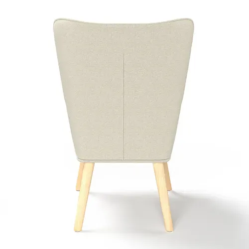Fauteuil Scandinave Ivar En Tissu Beige