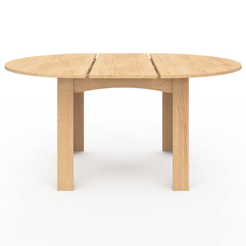 Table à Manger Extensible Ronde Dona 4-8 Personnes Façon Hêtre 110-150 Cm