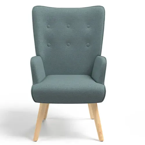 Fauteuil Scandinave Ivar En Tissu Vert Eucalyptus