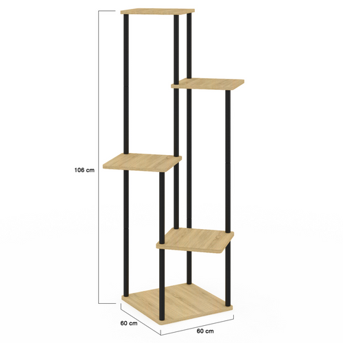Etagère à Pots De Fleurs Porte Plante Detroit 5 Niveaux Design Industriel