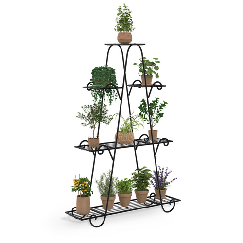 Etagère à Pots De Fleurs Porte Plante En Métal 9 Niveaux