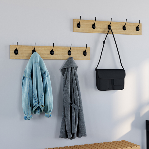 Lot De 5 Patères Industrielles En Fer Piqué – Style Atelier, Porte-manteaux Anciens