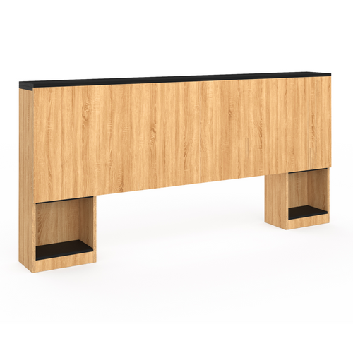 Tête De Lit Sur Pied Extensible Avec Chevets Coulissants Catba Pour Lit 140 Et 160 Cm Façon Bois Et