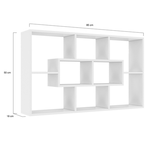 Etagère Murale Colette Avec 8 Compartiments Blanc