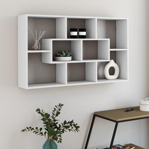Etagère Murale Colette Avec 8 Compartiments Blanc