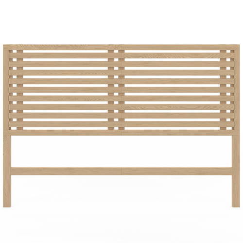 Tête De Lit Sur Pied En Lattes Ava 160 Cm Façon Bois Clair