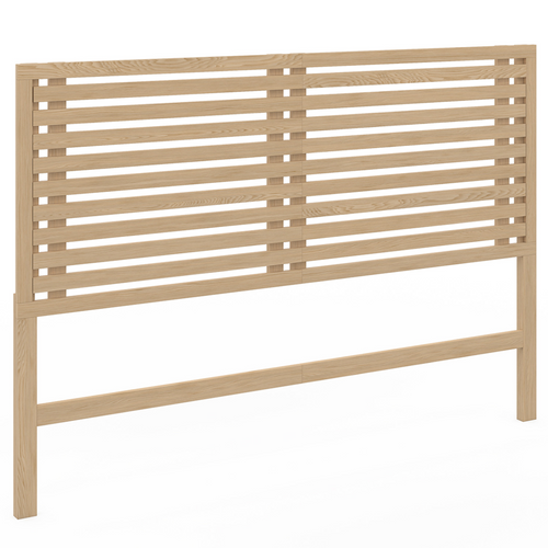 Tête De Lit Sur Pied En Lattes Ava 160 Cm Façon Bois Clair