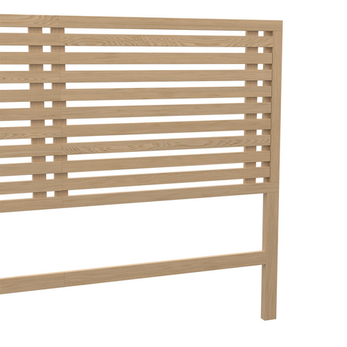 Tête De Lit Sur Pied En Lattes Ava 160 Cm Façon Bois Clair