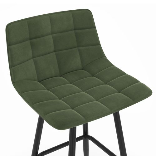 Lot De 4 Tabourets De Bar Mady En Velours Vert