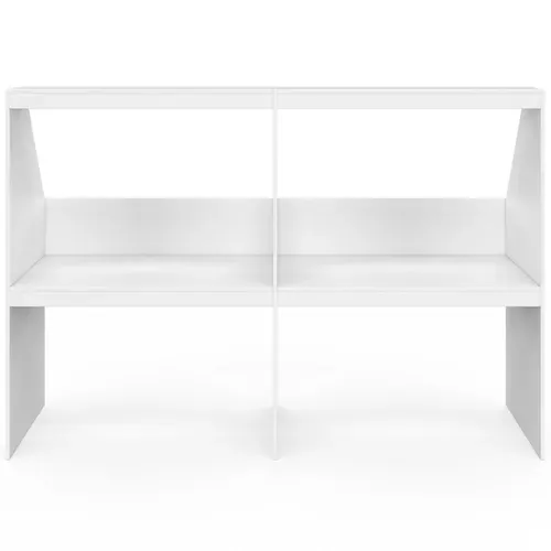 Etagère Sous Pente 4 Cases Tomi 160 X 50 X 110/70 Cm Blanc