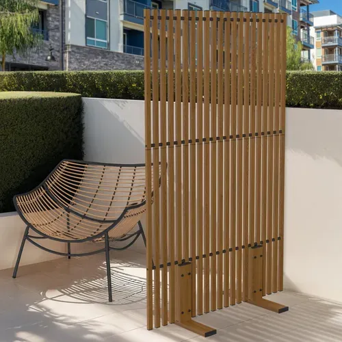 Paravent Extérieur Ajouré Claustra Décoratif Extérieur 80 X 150 Cm Effet Bois