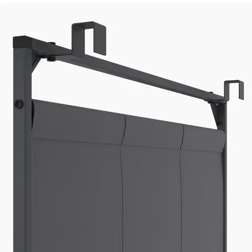 Pergola Persiennes En Tissu Toit Rétractable 3x4 M 4 Pans Modulables Gris Anthracite