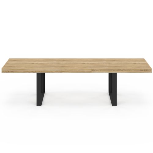 Table à Manger Rectangle Phoenix 12 Personnes Bois Et Noir 300 Cm