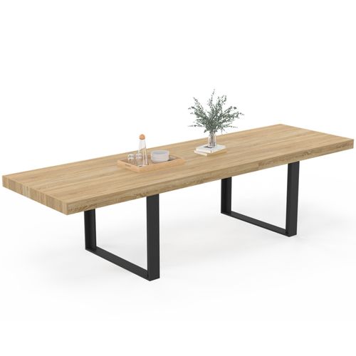 Table à Manger Rectangle Phoenix 12 Personnes Bois Et Noir 300 Cm