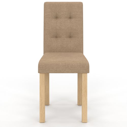 Lot De 6 Chaises Polga Capitonnées Mix Color Taupe, Beige Et Marron