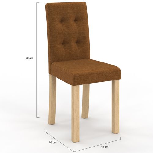 Lot De 6 Chaises Polga Capitonnées Mix Color Taupe, Beige Et Marron
