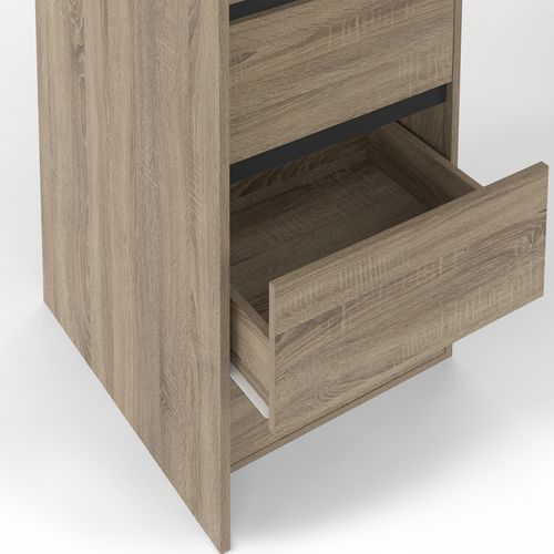 Dressing Extensible Double Meryl 120/180 Cm Hêtre Avec 6 Tiroirs + étagères + Double Penderie + Ride
