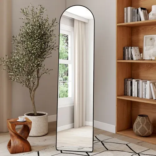 Miroir Sur Pied Contour Noir 160 X 40 Cm