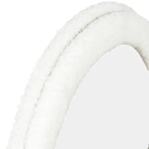 Miroir Vague En Tissu Bouclette Crème 150 X 50 Cm