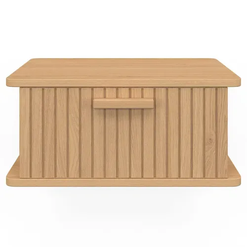 Lot De 2 Tables De Chevet Murales Juliette 1 Tiroir étagère Suspendue Lattes Tasseau Bois