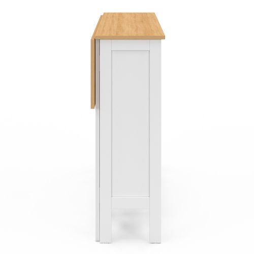 Ensemble Table De Bar Îlot Achille Et 2 Tabourets Bois Blanc Plateau Façon Hêtre