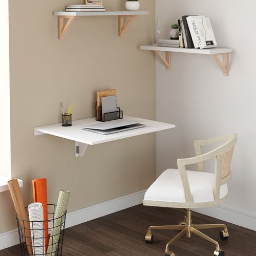 Table Murale Express Rabattable 2 Personnes Blanc L. 70 Cm