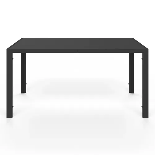 Salon De Jardin Madeira Table 150 Cm Et 6 Chaises Cordage Et Textilène Noir Et Rotin Clair