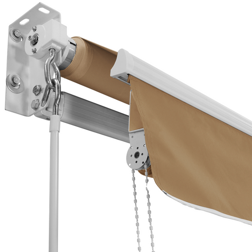 Store Banne Manuel 4x3 M Taupe Lambrequin H.1,40 M