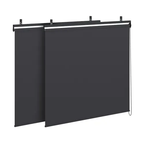 Pergola Bioclimatique Lames Orientables Acier 3x4 M Et 4 Stores Gris Anthracite