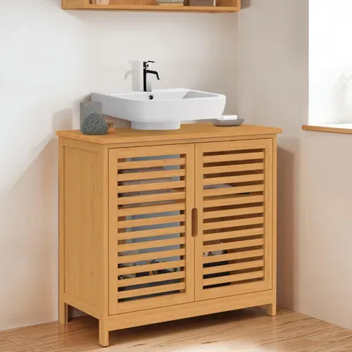 Meuble Sous Lavabo Salle De Bain Bambou Bea