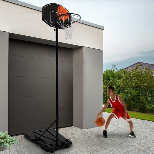 Panier De Basket FITBY Réglable 150-205 Cm – Base Remplissable, Roulettes Intégrées – Pour Jardin Et Allée – Enfants Et Adultes