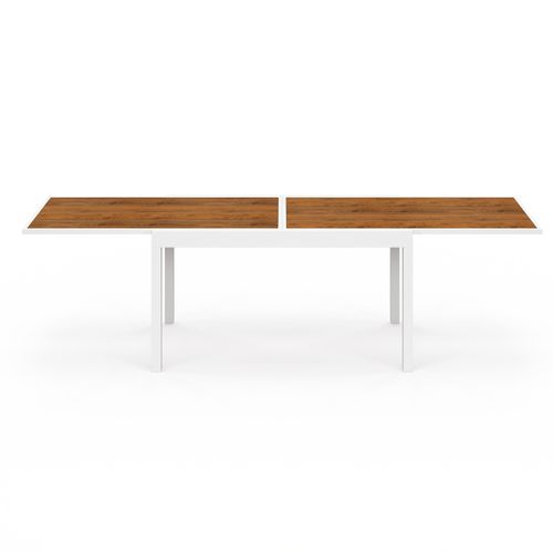 Salon De Jardin Noumea Table Extensible 135/270 Cm Plateau Verre Trempé Effet Bois Et 12 Chaises Emp